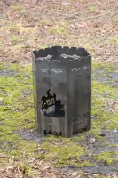 Розбірна сталева піч під казан і сковороду з прорізами для шампурів, 3 мм, 50×40 см