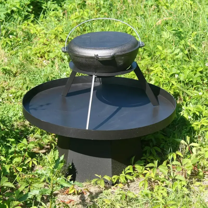 Collapsible Metal Stand for Cauldron and Frying Pan, 28.5 cm