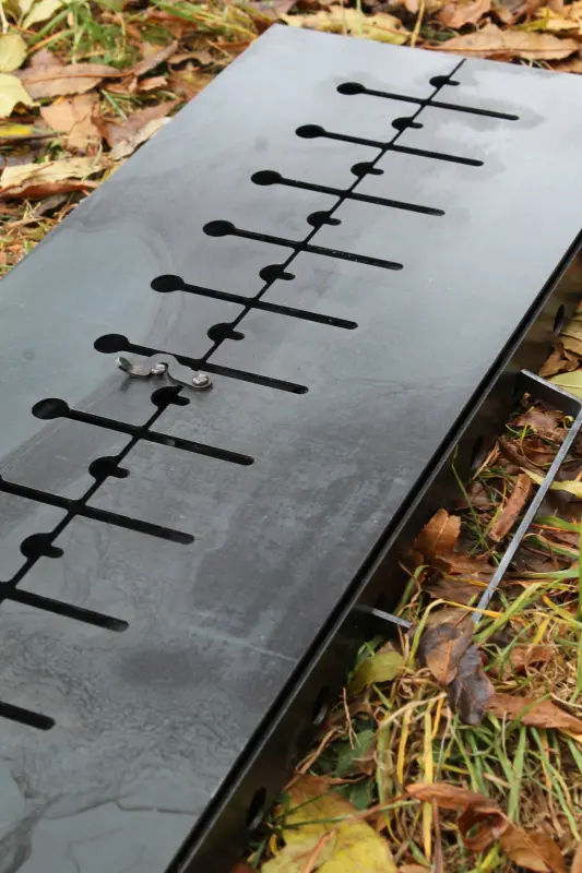 Steel Suitcase Grill for 8 Skewers, 2 mm