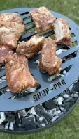 Кругла сталева решітка-гриль для саджа 38 см, 3 мм
