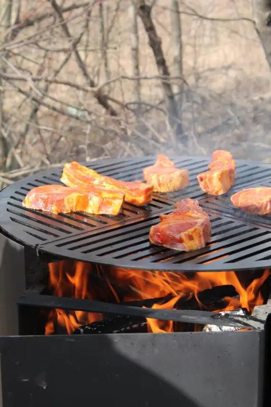 Rebernia Charcoal Grill with Rotating Grates, 70 cm