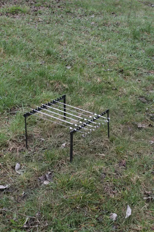 Portable Steel Skewer Frame Grill, 50 cm