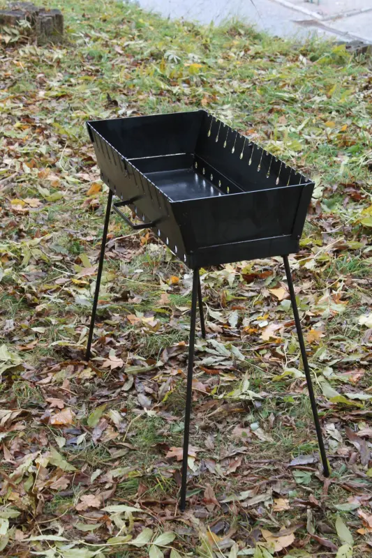 Steel Suitcase Grill for 8 Skewers, 2 mm