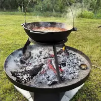 Collapsible Metal Stand for Cauldron and Frying Pan, 28.5 cm