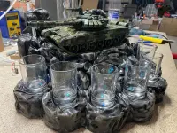 Автоматичний наливатор Танк Т-72 Premium на 7 чарок зі стелою