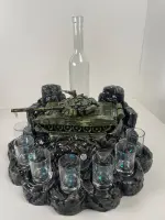 Автоматичний наливатор Танк Т-72 Premium на 7 чарок зі стелою