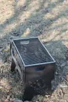 Решітка-стіл із нержавіючої сталі для мангала 31×31 см