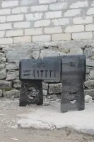 Мангал з електроприводом на довгих ніжках, 12 шампурів, сталь 3 мм