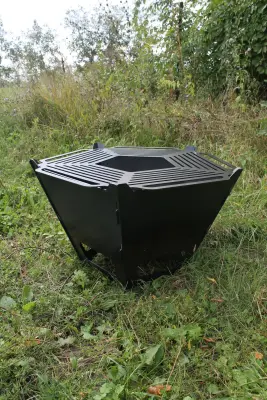 Чаша для вогню розбірна з решіткою, сталь 3 мм, 77 см