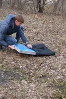 Чохол для розкладного столу з тканини оксфорд, чорний