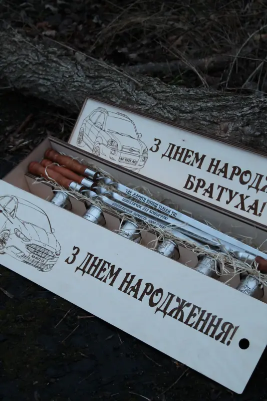 Дерев’яний тубус для чарок