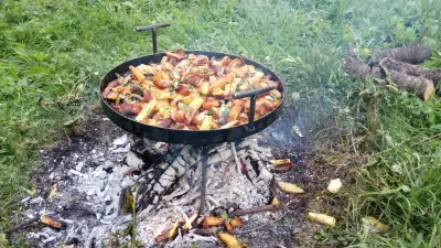 Пательня з диска борони «Ромашка» 40 см з бортом