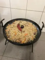 Сковорода для багаття з диска борони з центральним отвором і кришкою, 40 см