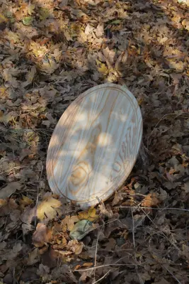 Овальна дерев’яна кухонна дошка 20×32 см