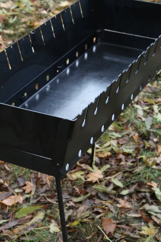 Steel Suitcase Grill for 8 Skewers, 2 mm